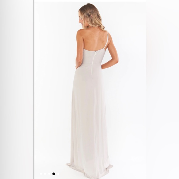Show Me Your MuMu - Shannon One Shoulder Dress - size M - Show Me The Ring Crisp - Picture 2 of 2